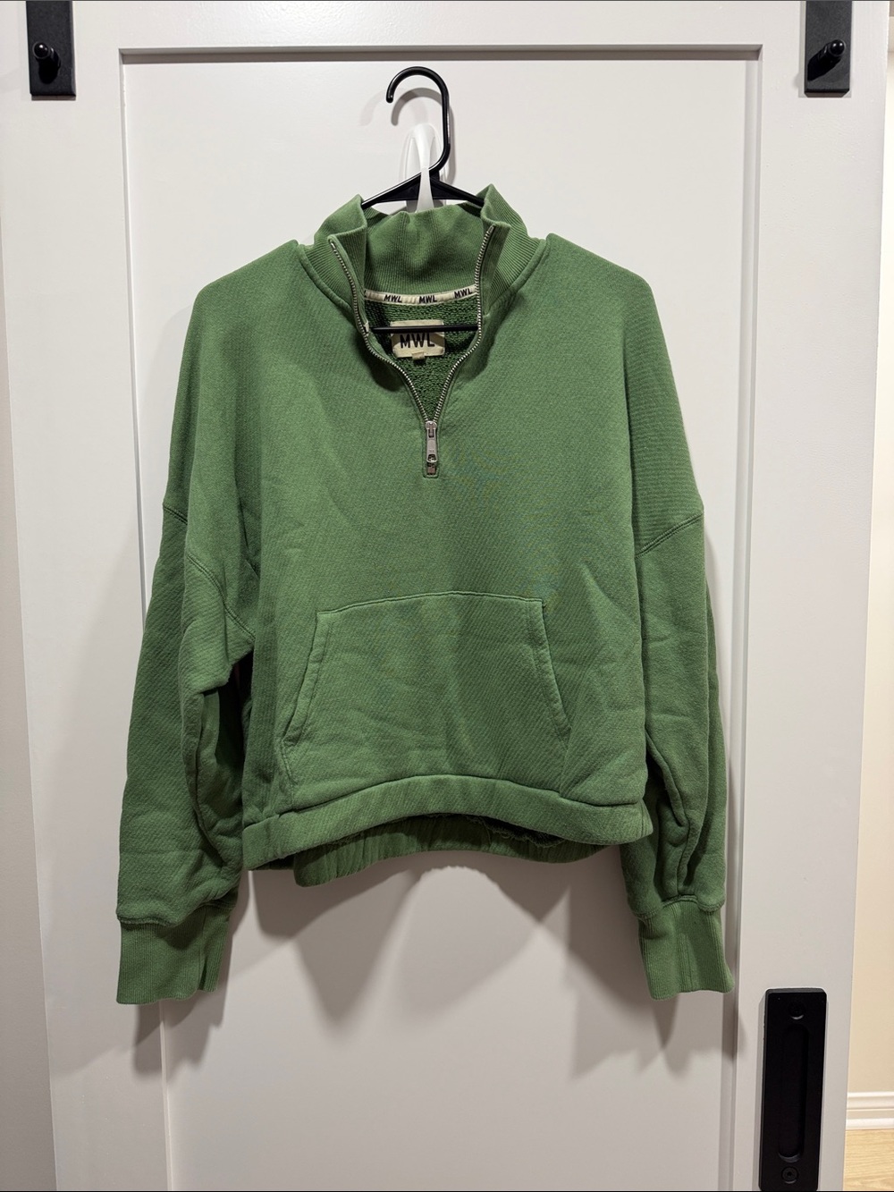 MADEWELL MWL Airyterry Quarter-Zip Supercrop Sweatshirt XL